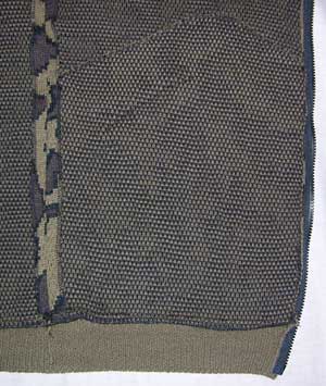 Knit Tree's knit camo Winona Reconstructed jacket inside construction details