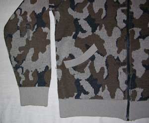 Winona Camouflage knit jacket pocket details 