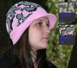 Our popular Knit Camo Visor Cap in color way N Our popular Knit Camo Visor Cap in color way N
