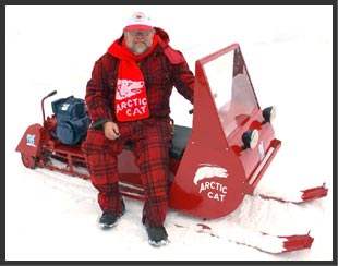 Arctic Cat Logo Scarf and Antique Snowmobil