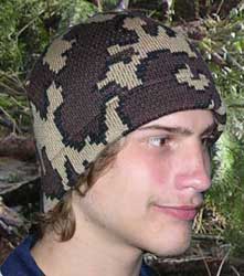 Knit Camo Skull Cap in color way E