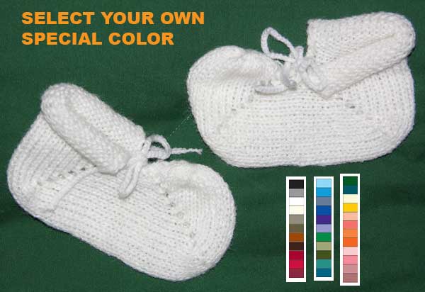 Acrylic Baby Booties new born or 6 months Select Color