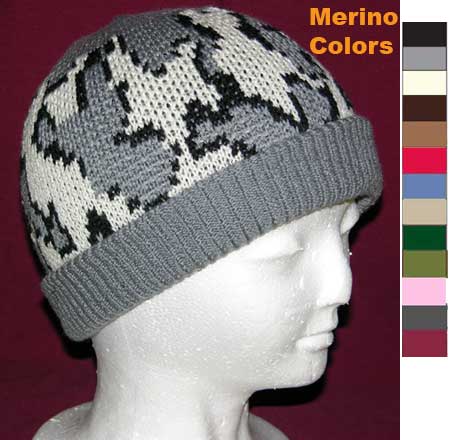 Ski Runner Camo Cap shown in grey/black/white