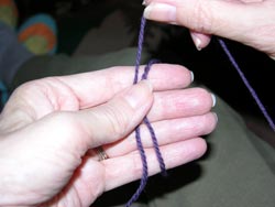Second Step of the Slip Knot