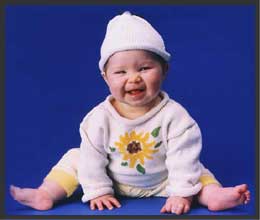 Baby Sweater and Cap Set with Handpainted Sunflower Design
