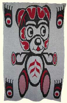 Teddy Bear Blanket in Pacific Northwest Art Style