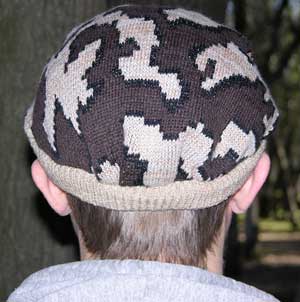 The Knit Tree"s Knit  Ridge Runner Cap Elite Fabric back view