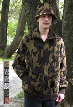 knit camo Winona Cardi Jacket in color way Q