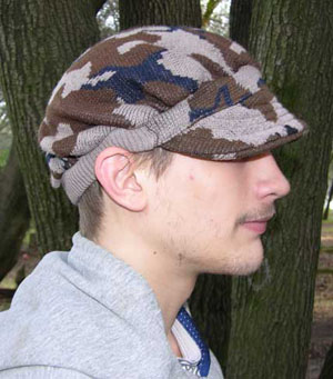 Ridge Runner knit Camo hat originated by Bob Fratzke