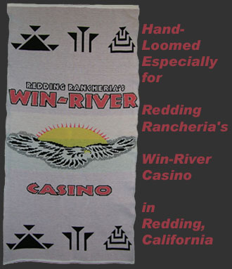 Native American Casino Win-River Knit Logo Blanket