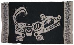 Wolf is honored in this Pacific Northwest Knit Blanket