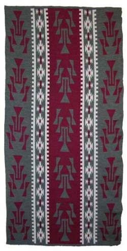 Frog Foot Design featured on this four color Hupa Karuk Yurok Blanket