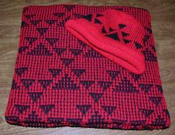 All Over Goose Design Featured on this Native Baby  Blanket and Cap Set