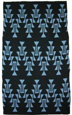 Frog Foot Design featured on this two color Hupa Karuk Yurok Blanket