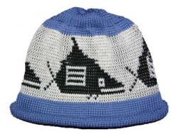 Pacific Northwest Art Style Whale Motif on this Native Knit Beanie Cap