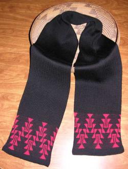 Frog Foot Version 2 Native Scarf ~ Select Acrylic or Merino Wool Yarn and Colors