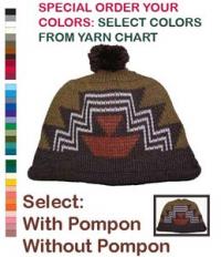 Crow's Knee Basketry Design of the Klamath / Modoc on this Native Cap