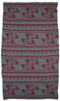 Stairway to Heaven Design featured on this two color Hupa Karuk Yurok Blanket