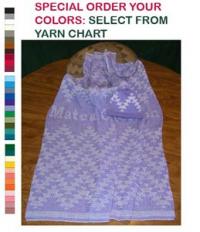 Baby Personalized Knit Blanket & Cap ~ Friendship Design ~Choose Colors & Size