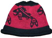 Jumping Salmon Pacific Northwest Art Style in this knit Native Cap