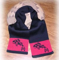 Jumping Salmon PNW Native Scarf ~ Select Acrylic or Merino Wool Yarn and Colors