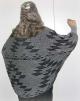 Native Friendship Shrug ~ Back View ~ Shown in Grey and Black 