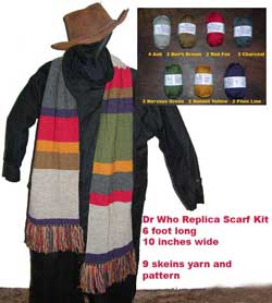 Yarn Kits and Knitting Patterns Featuring Knit Dr Who Scarf Knits