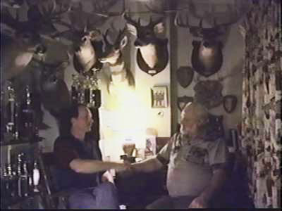 Bob Fratzke and Bill Ware in Bob's Trophy room