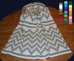 Friendship Design Featured on this Native knit Baby Crib Size Blanket 