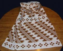 Deer Rib Design Featured on this Native knit Baby Crib Size Blanket 
