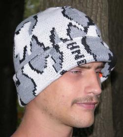 "A Knit Winona Camo™ Survivor Hat ~ Shown in color way G