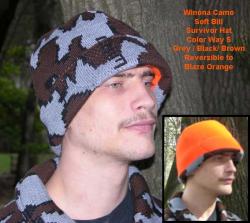 "A Knit Winona Camo™ Survivor Hat ~ Select Colorway ~ Classic or Elite"