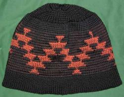 Friendship Basketry Mark Accents this Indian Hat with Basket Weave Hem ~ Select 