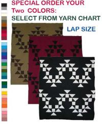 Osprey Design featured on this two color Hupa Karuk Yurok Lap Blanket