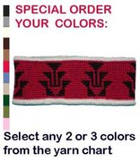 Knit Headband ~ Frog Foot ~ Select Own Colors in Merino Wool or Acrylic Yarn