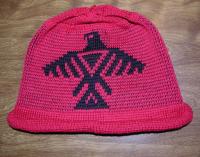 Anishinaabe knit Native Hat honouring the Thunderbird 