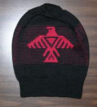 Anishinaabe knit Native Toque honouring the Thunderbird 