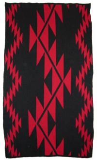 Sport's Tattoo Design featured on this two color Hupa Karuk Yurok Blanket