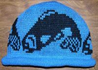Salmon Design on this Pit River Replica Knit Native Beanie