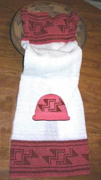Stairway to Heaven Design Featured on this Native Baby Receiving Blanket and Cap