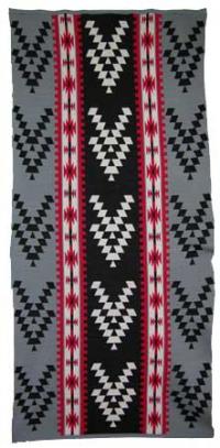 Friendship Design featured on this four color Hupa Karuk Yurok Blanket